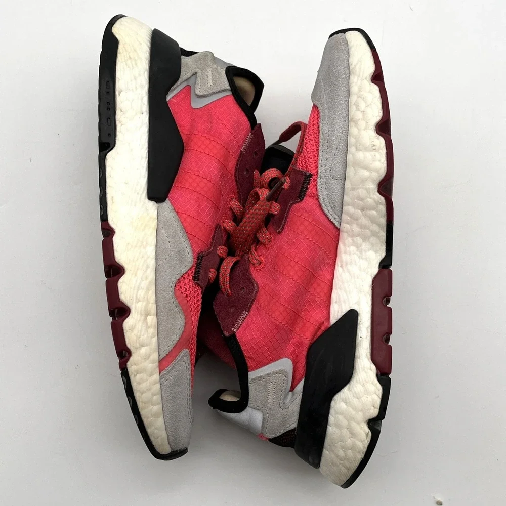 Adidas Originals Nite Jogger Running Shoes Pink/Gray Sz. 5.5 EVM‎ 004001